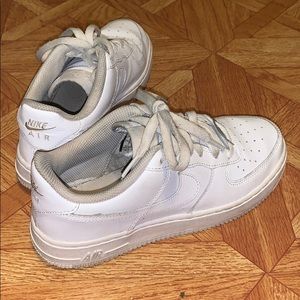 Nike White Air Force ones sneakers size 5